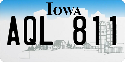 IA license plate AQL811