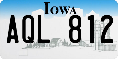 IA license plate AQL812