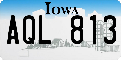 IA license plate AQL813