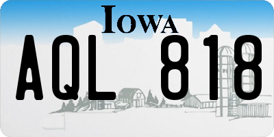 IA license plate AQL818