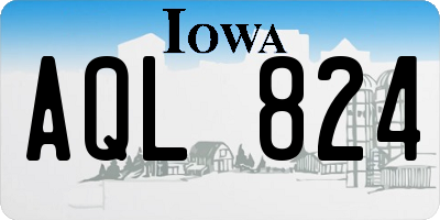 IA license plate AQL824