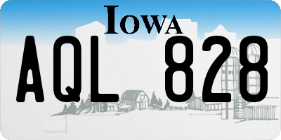 IA license plate AQL828