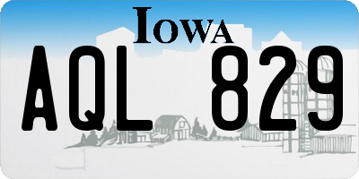 IA license plate AQL829
