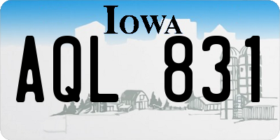 IA license plate AQL831