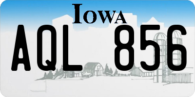 IA license plate AQL856