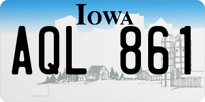 IA license plate AQL861