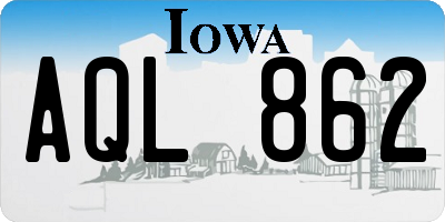 IA license plate AQL862