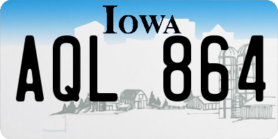 IA license plate AQL864