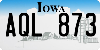 IA license plate AQL873