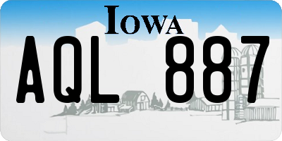 IA license plate AQL887