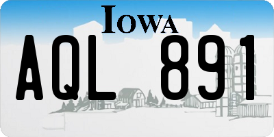 IA license plate AQL891