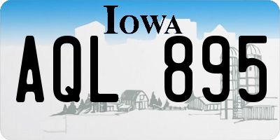 IA license plate AQL895