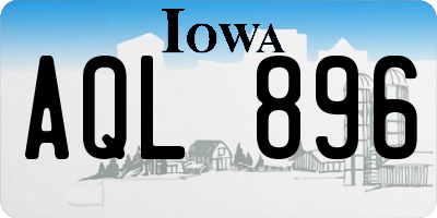 IA license plate AQL896