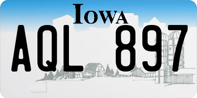 IA license plate AQL897