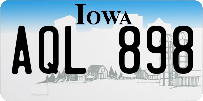 IA license plate AQL898