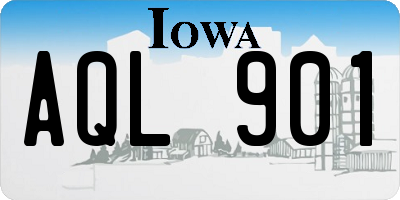 IA license plate AQL901