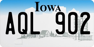 IA license plate AQL902