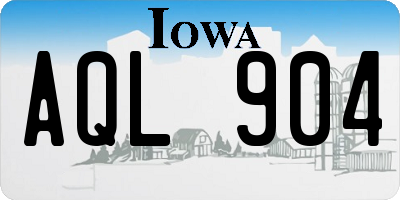 IA license plate AQL904