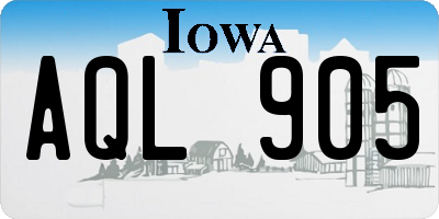 IA license plate AQL905