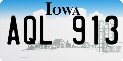 IA license plate AQL913