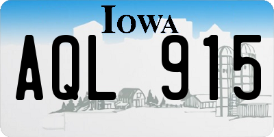 IA license plate AQL915