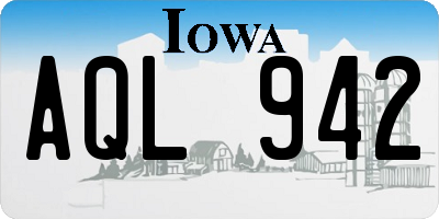 IA license plate AQL942