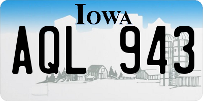 IA license plate AQL943