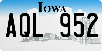 IA license plate AQL952