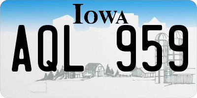 IA license plate AQL959