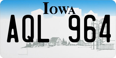 IA license plate AQL964