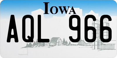 IA license plate AQL966