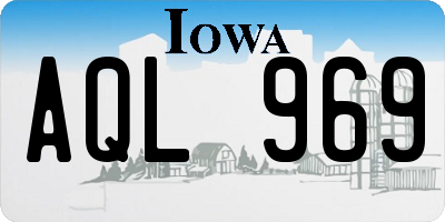 IA license plate AQL969