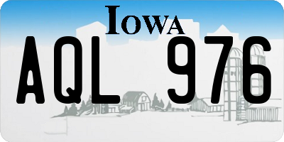 IA license plate AQL976