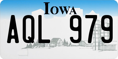 IA license plate AQL979