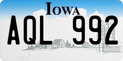 IA license plate AQL992