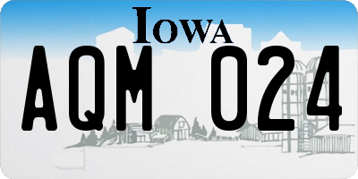 IA license plate AQM024