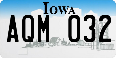 IA license plate AQM032