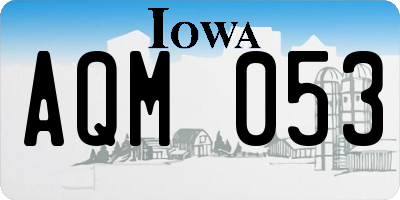 IA license plate AQM053