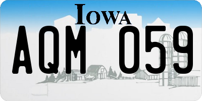 IA license plate AQM059