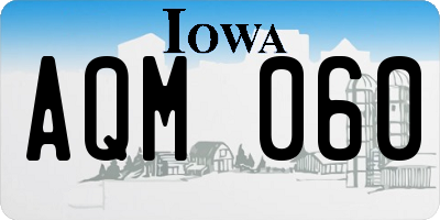 IA license plate AQM060