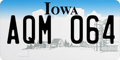 IA license plate AQM064