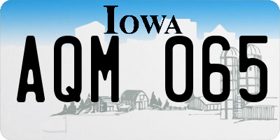 IA license plate AQM065