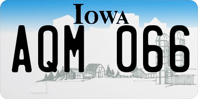 IA license plate AQM066