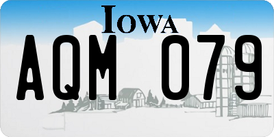 IA license plate AQM079