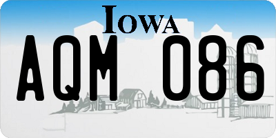 IA license plate AQM086