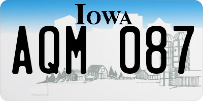 IA license plate AQM087
