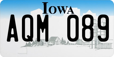 IA license plate AQM089