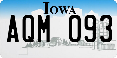 IA license plate AQM093