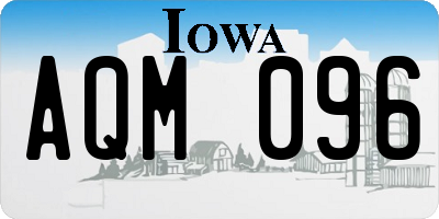 IA license plate AQM096