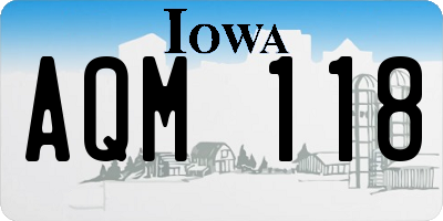 IA license plate AQM118